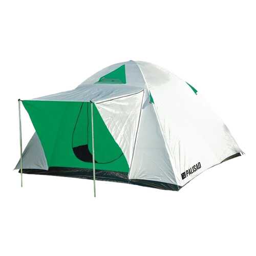 Палатка Palisad Camping трехместная белая/зеленая/черная в Интерспорт