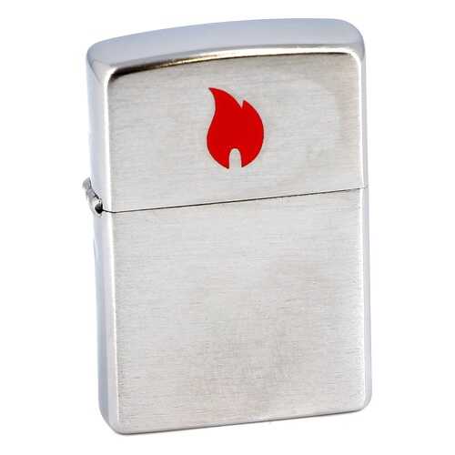 Зажигалка Zippo №200 Red Flame Brushed Chrome в Интерспорт