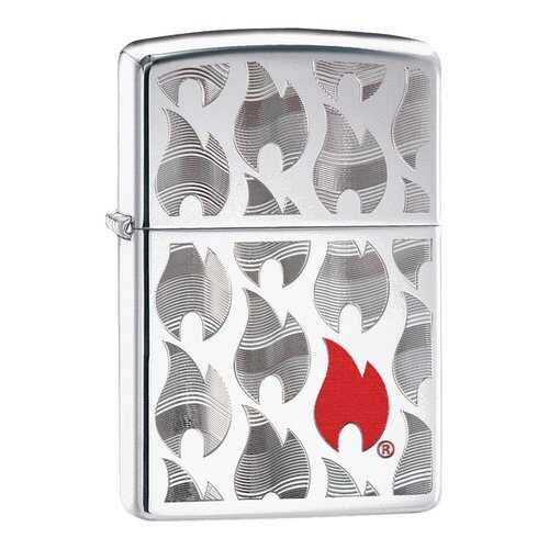 Зажигалка Zippo Flames Design 29678 High Polish Chrome в Интерспорт